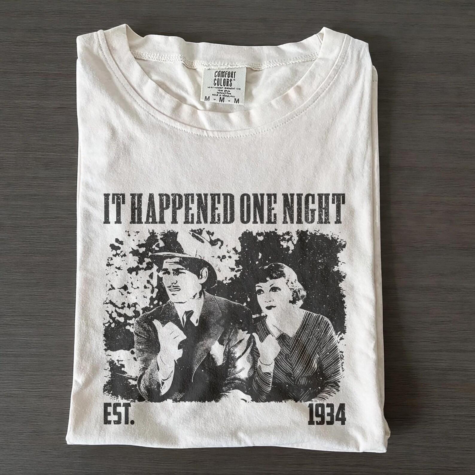 It Happened One Night Movie T shirt, Comfort Colors Vintage Style Tee 3XL