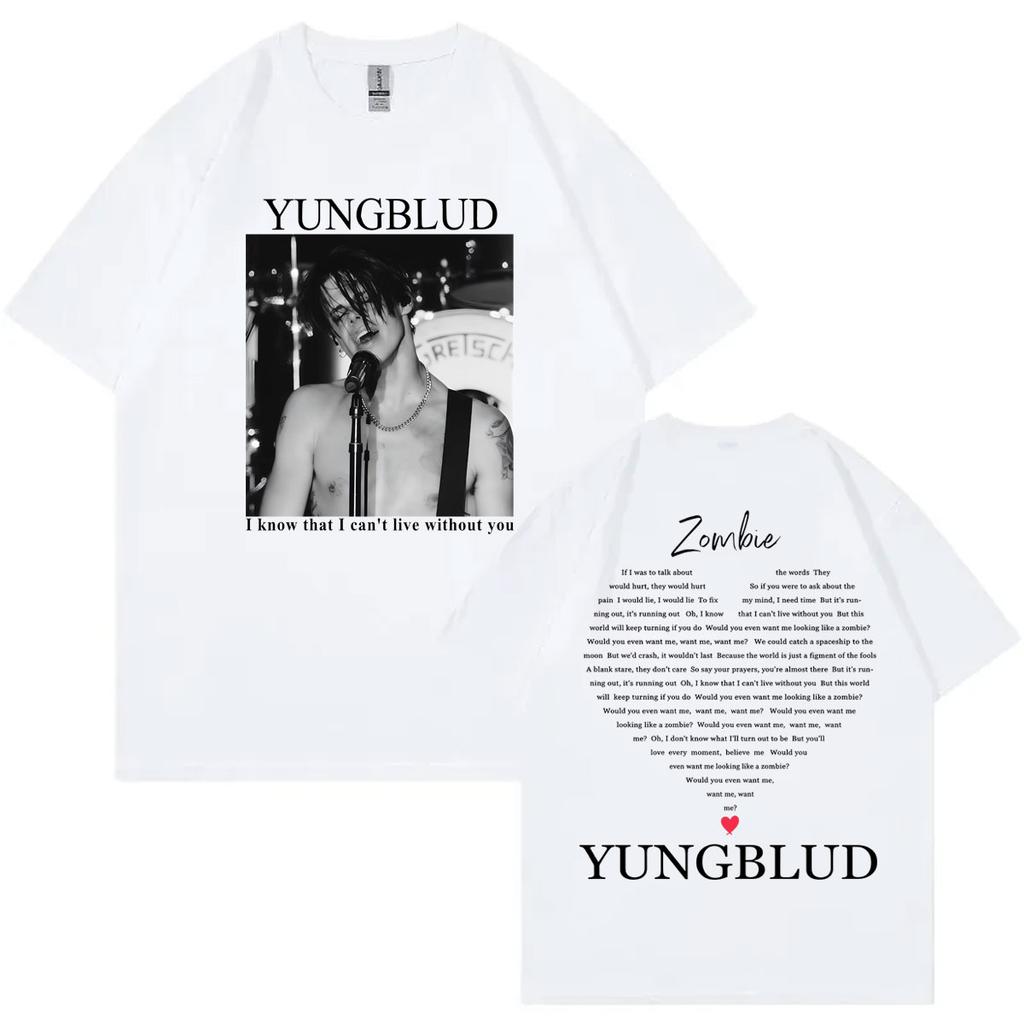 Singer Yungblud Concert Merch Tshirt Unisex Women Clothing High Quality Fashion Tshirts Summer Casual Cotton Short Sleeve T Shirt