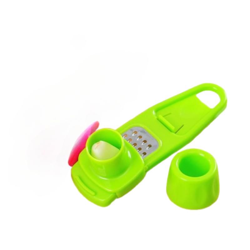 Mini mlýnek na česnek Kreativní lis na česnek Kuchyňský mačkač na česnek Manuální mačkání česneku Zelené kuchyňské pomůcky