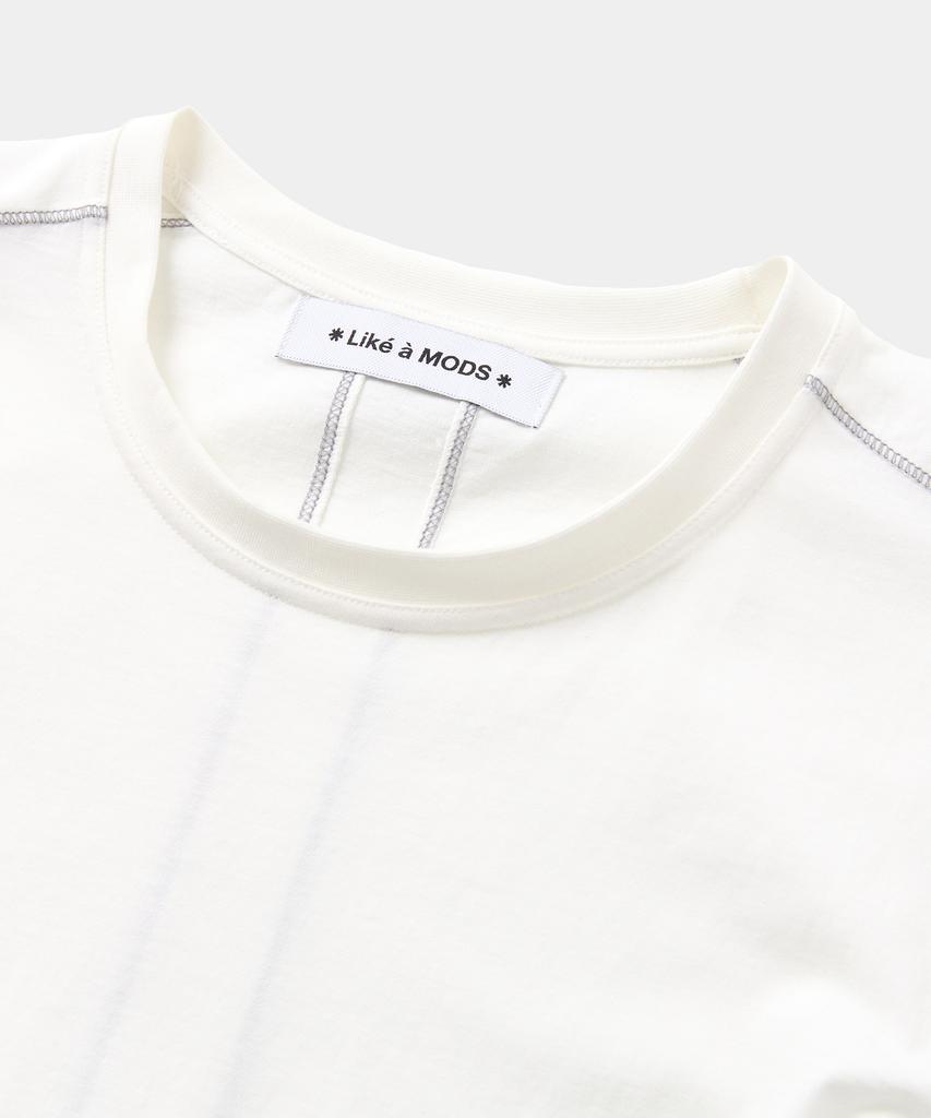 Laikeueomojeu Normal Line Half Tee_Ivory