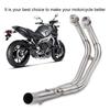 Motorcycle Full Exhaust System Vent Front Pipe Link for Yamaha MT 07 FZ 07 2014 2017(Straight)