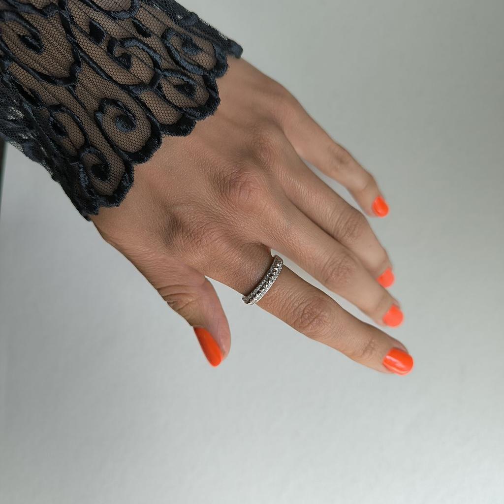 Silver Ring with Cubic Zirconia, Product Weight 2.91 G (2184287)