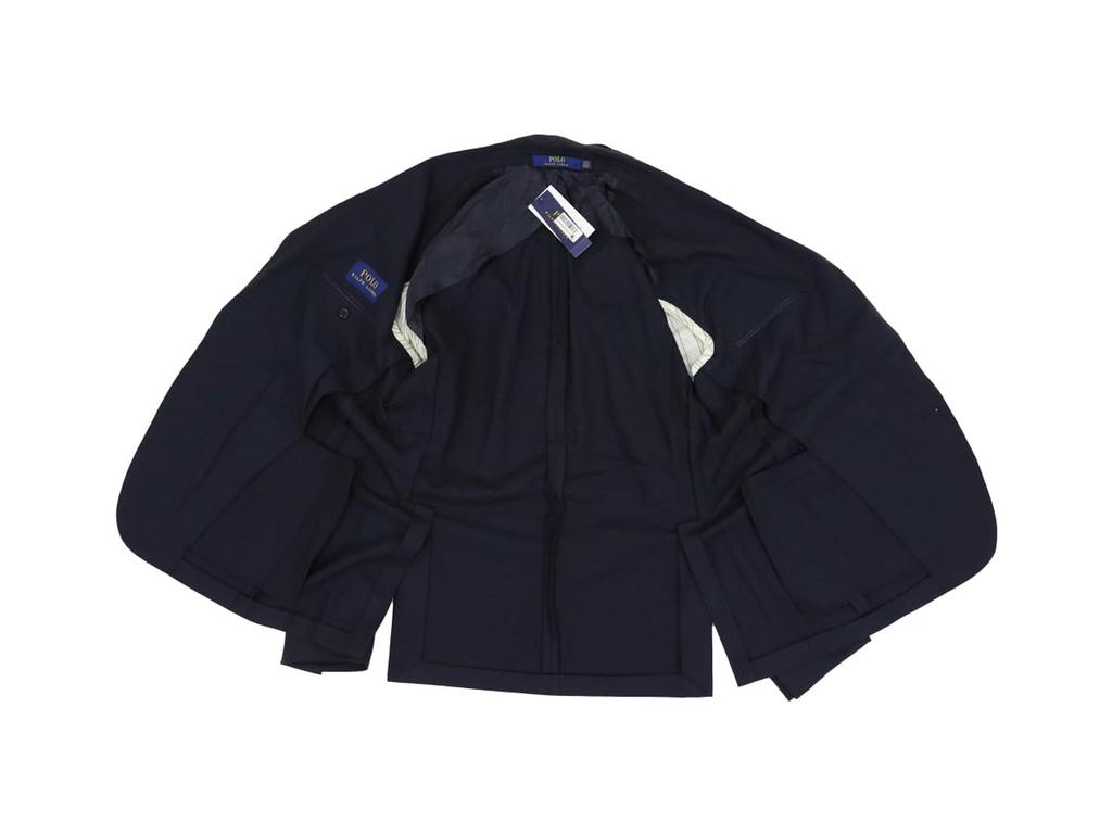 POLO RALPH LAUREN Wool Blend Regular Size Navy Men's Two-Button Blazer, Length, 42R, (Product Code 01010036)