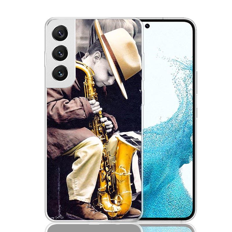 Music Saxophone Instrument For Samsung Galaxy A17 A16 A15 A14 A13 A56 A55 A54 A53 Phone Case A36 A35 A34 A33 A26 A25 A24 A23 A05