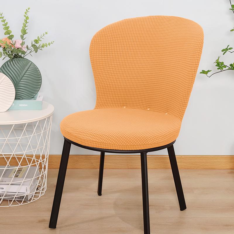 Semi-circular Arc Type Chair Cover Elastic Small Stool Slipcovers Single Low Back Dining Chairs Covers Seat Cover Home Decor