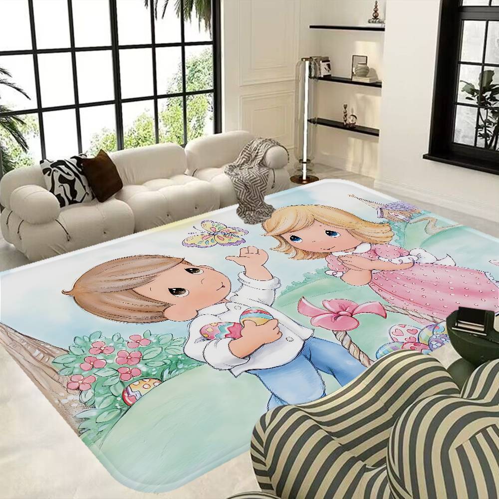 Precious Moments Cute Bathroom Mat Retro Multiple Choice Living Room Kitchen Rug Non-Slip Bedside Mats