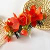 Sweet Thailand Flower Hairpin Bohemian Thai Hair Accessories Barrettes Flower Hair Comb  Headwear