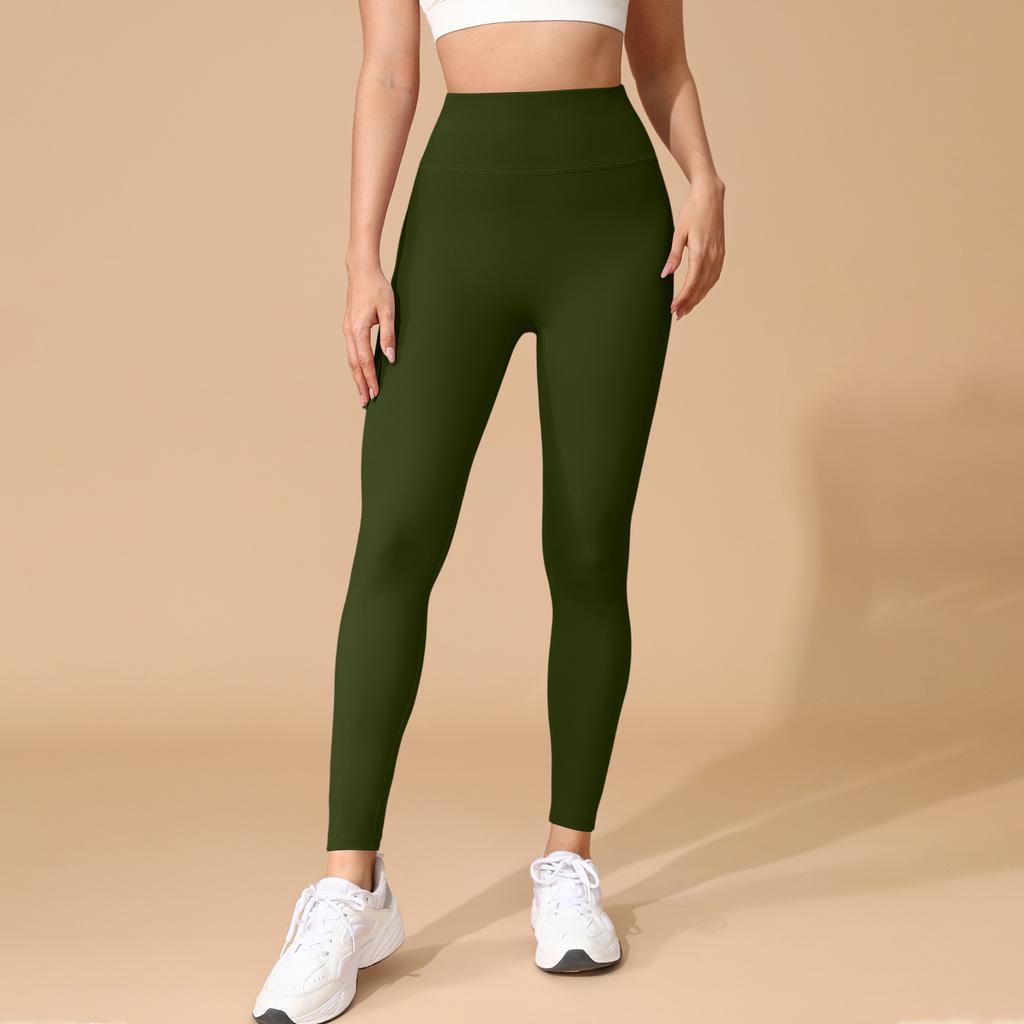 Pantaloni da Fitness Yoga a Vita Alta con Tasche e Sollevamento Glutei in Pile Elastico da Corsa Stretti Sportivi