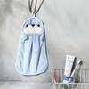 Hangable Coral Fleece Hand Towel Cartoon Animal Hand Towel Kitchen Bathroom Absorbent Towel Handkerchiefs