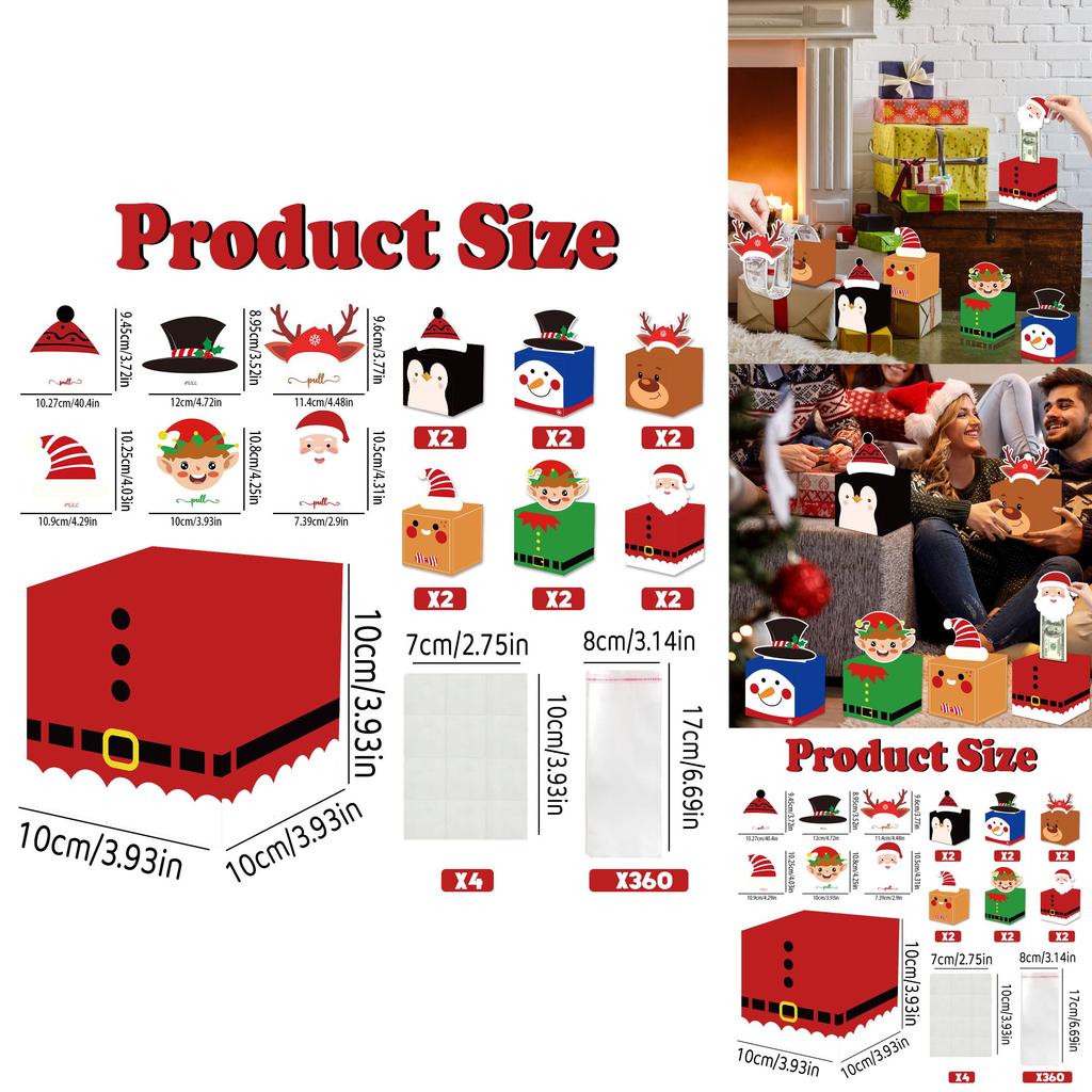 Christmas Money Box Set With Cash Drawers For Holiday Gift Diy Surprise