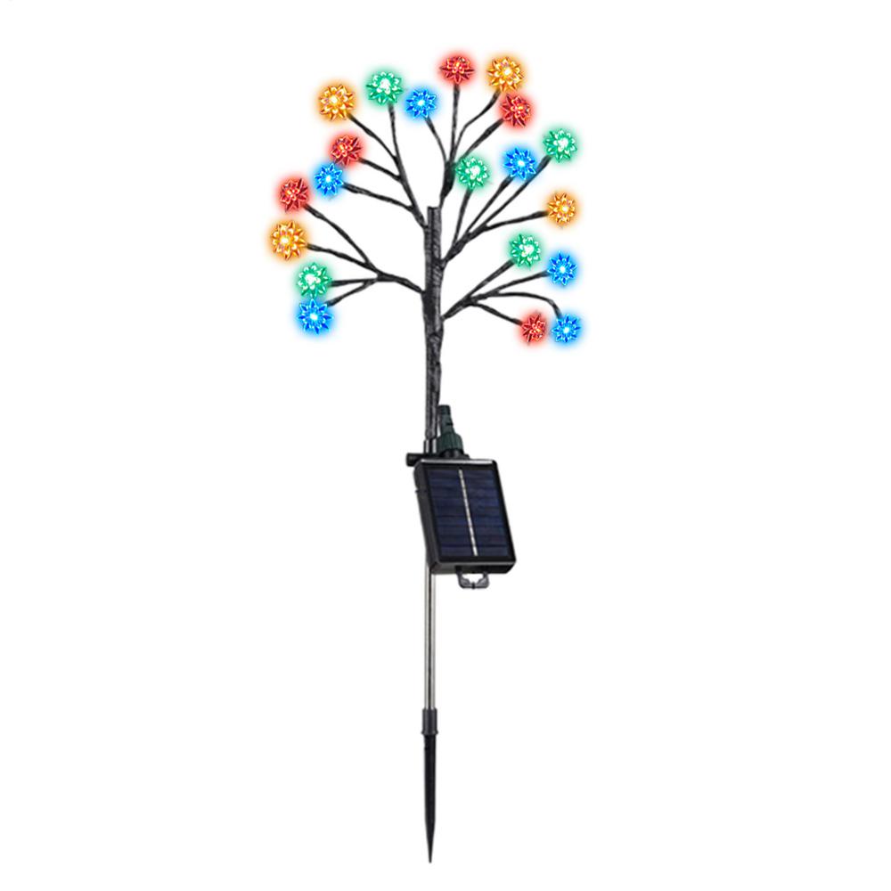 Solar Power SakuraLights Garden Decoration Flexible Adjustment Fairy Lights Waterproof Outdoor Lawn Lamp For Patio Garden Decor