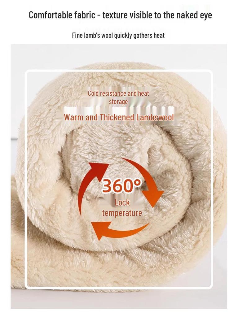 Women's Windproof Fleece-Lined Sweatpants - Warm Thickened Lamb Fleece for Autumn/Winter Casual Wear