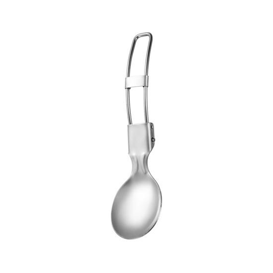 Stainless Steel Folding Spoon Fork Cutter Straw Brush Outdoor Camping Picnic Hiking Collapsible Cutlery Flatware Utensils
