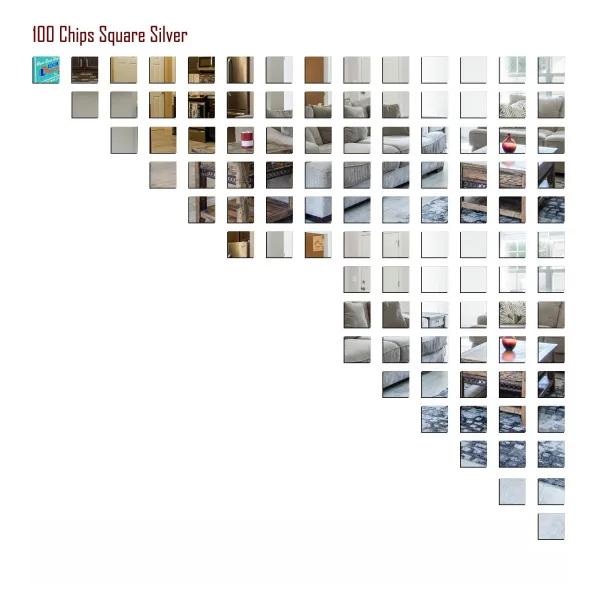 100PCS comes with glue acrylic sticker creative three-dimensional crystal mirror mosaic wall sticker