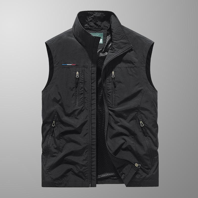 2025 Outdoor Leisure Vest Men's New Multi-Pocket Breathable Outdoor Cargo Jacket Coat High-Quality Design Hiking Fishing Vest
