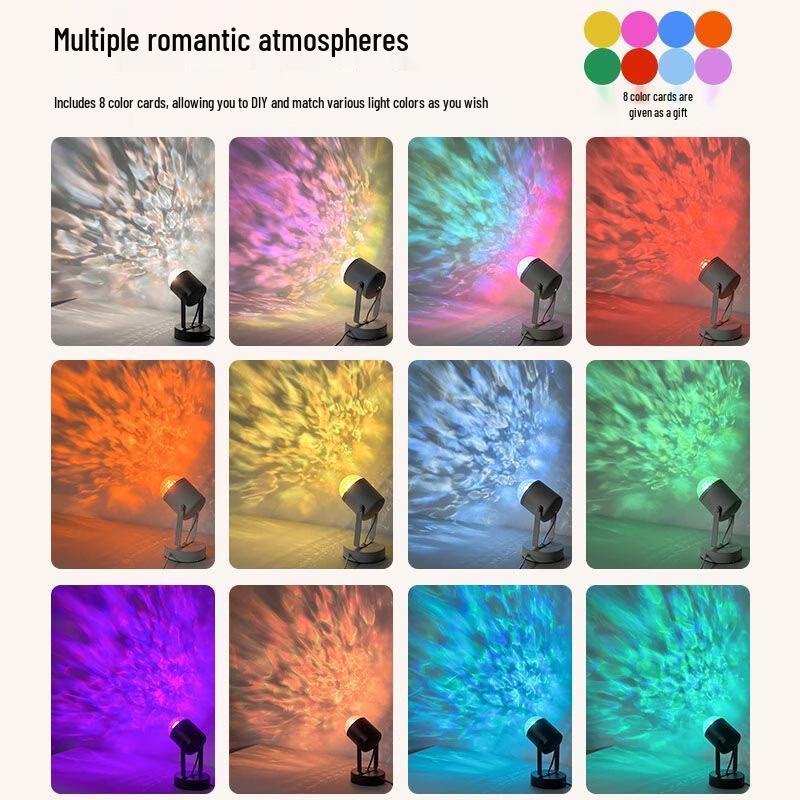 Oeny Dynamic Water Ripple Projector Table Lamp
