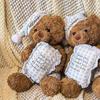 Cute Blue Checked Pyjamas Goodnight Bear Plush Toy, 15.7 In  Gift for Girls