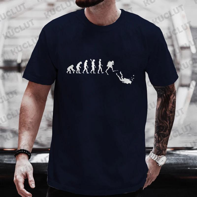 Diver 200 Bar Funny T Shirts Men Summer Harajuku Shirts Short Sleeve Streetwear Tops Oversized Clothing Scuba Diving Men Clothes