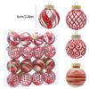 16pcs Plastic Christmas Ball Shatterproof Xmas Tree Hanging Ornament Christmas Spheres Pendant  Xmas