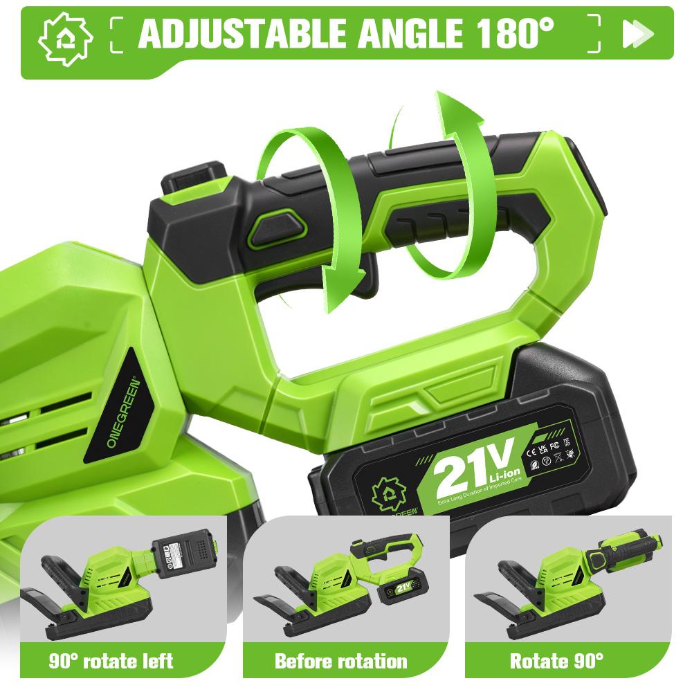 ONEGREEN 2000W Elektrische Heckenschere 180° Drehung Akku Landschaftsbau Heckenschneider Trimmer Gartengerät Für Makita Akku Stift