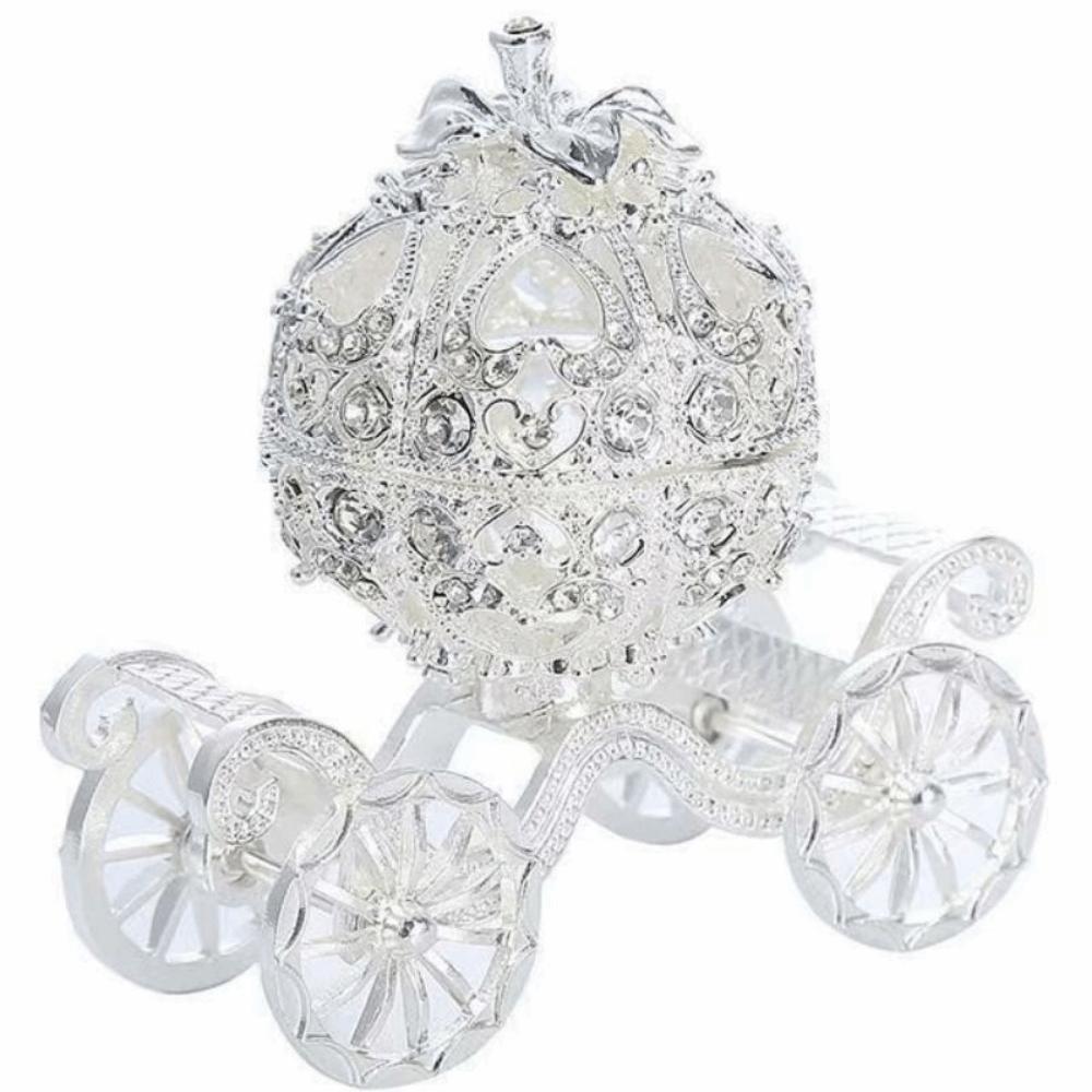 Zinc Alloy Material Metal Crafts Ornament Pumpkin Shaped Trinket Storage Box Vanity Organizer