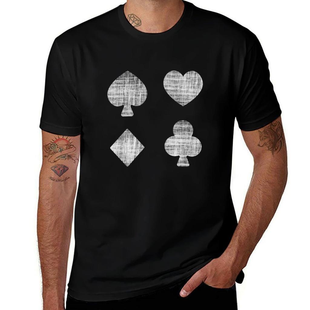 Poker Player Cards T-Shirt Sports Casual Tee Shirt
