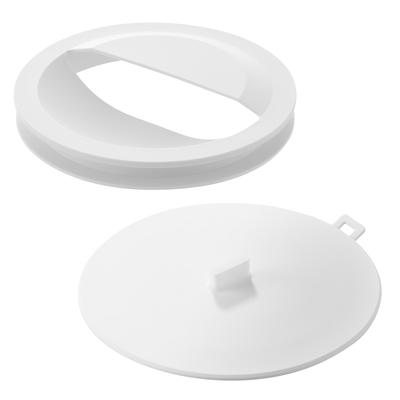 Yamazaki Turm Abflussabdeckung mit Abfluss-Netzhalter und magnetischer Einweichkappe Weiße Nummern 1311 und (2-teiliges Set) (Produkt 1316)