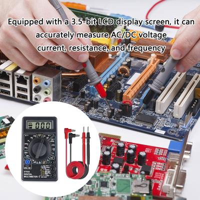 Professional Compact Digital Multimeter Voltage Current Resistance Tester With Large LCD Display for Electronics Use
