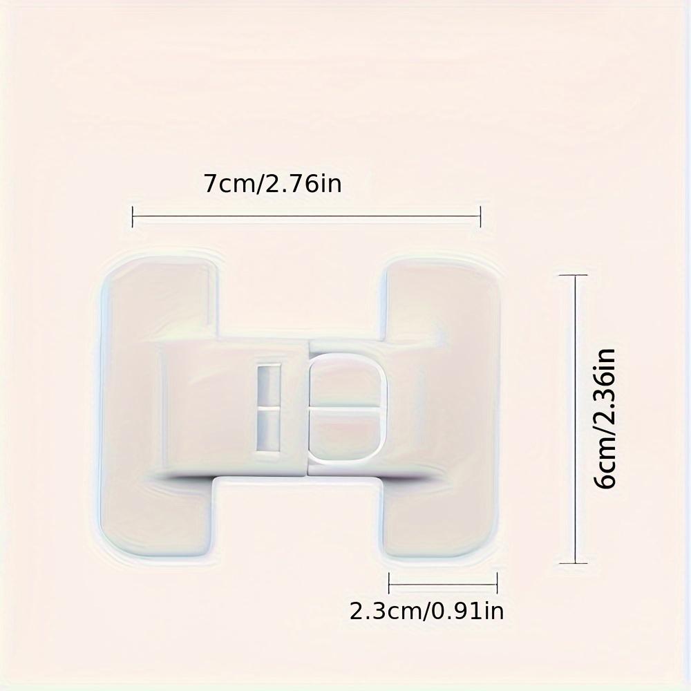 Fivela de segurança para porta de geladeira 4 peças, trava universal para gaveta de geladeira sem furos, design de fivela dupla para evitar abertura
