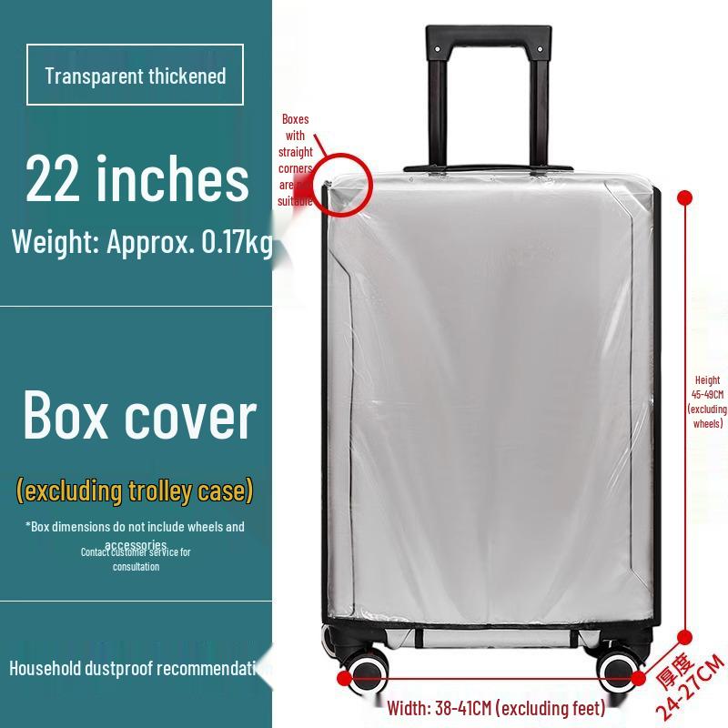 Transparent Waterproof and Wear-Resistant Luggage Cover, 20/24/26/28 Inches