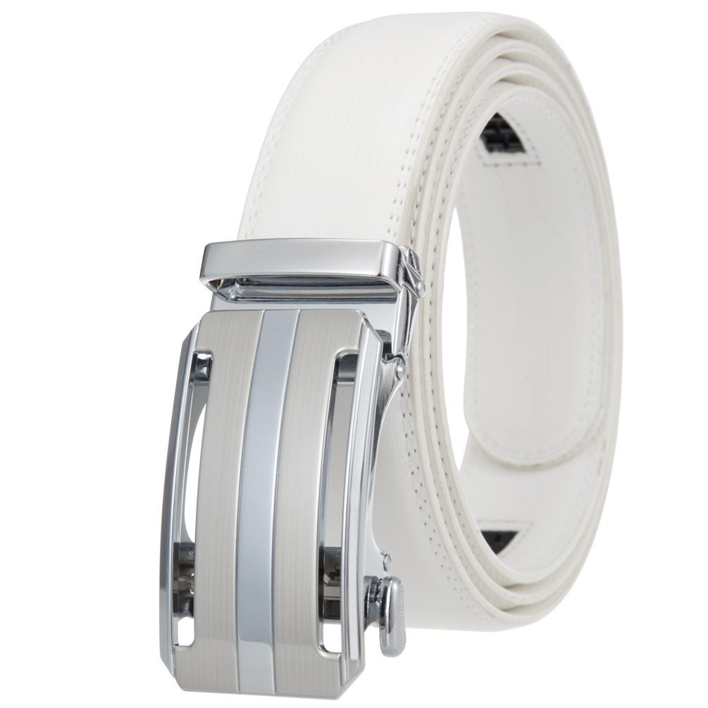 1Pcs Fashion Automatic Buckle Belt, Men'S Belt, Two-Layer Cowhide, Belt Belt Ly36-35409-1