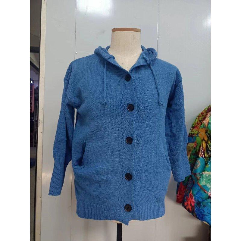 Damen Winter Langarm Übergröße Pullover Kapuzenjacke