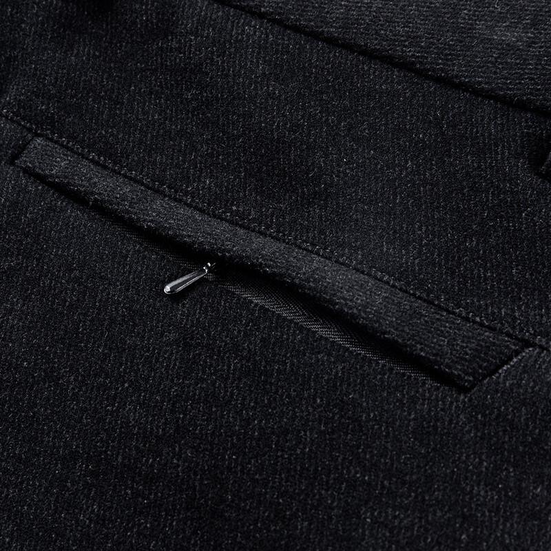 Sugiyama Men's Fleece-Lined Brushed Business Casual Straight-Leg Pants