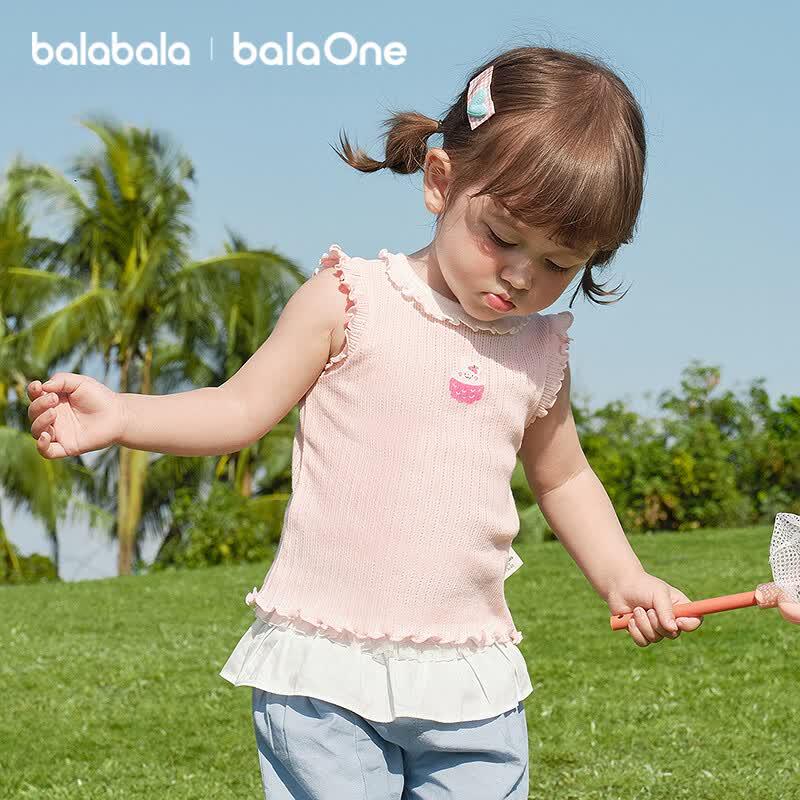 Balabala Girls' Ribbed Vest Top