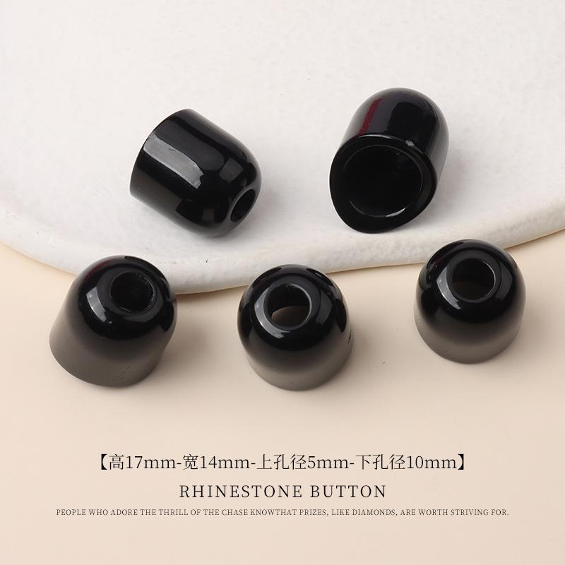5pcs Acrylic Two-Color Hanging Bell Diy Beaded Bucket Bead Material Large Hole Round Bead Buckle Swimsuit Sweater Pants Drawstring Button