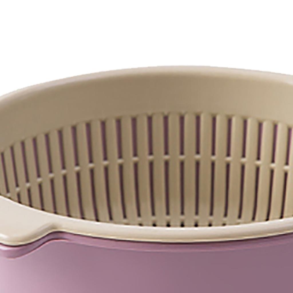 Fruits Vegetables Washing Basket Round Double Layer Kitchen Strainer Colander Bowl Set for Fruit Vegetable Wash