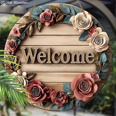 Rustic Wooden Welcome Sign - Charming Decorative Hanging Plaque - Ideal Home Hanging Ornament - Ideal Gift for Friend & Family