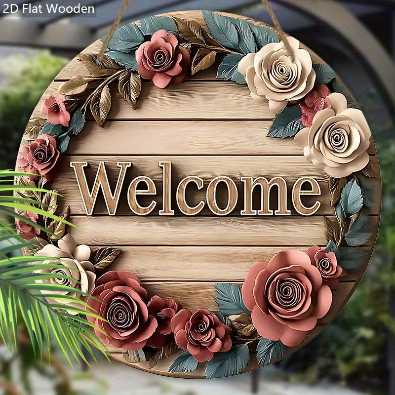 Rustic Wooden Welcome Sign - Charming Decorative Hanging Plaque - Ideal Home Hanging Ornament - Ideal Gift for Friend & Family