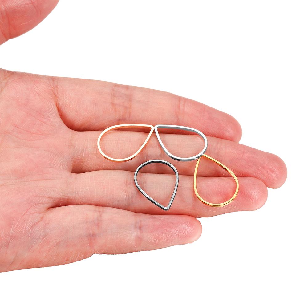 30Pcs/lot Teardrop Waterdrop Mix Color Jump Ring DIY For Jewelry Making Finding Accessories Supplies Earring Necklace Connectors