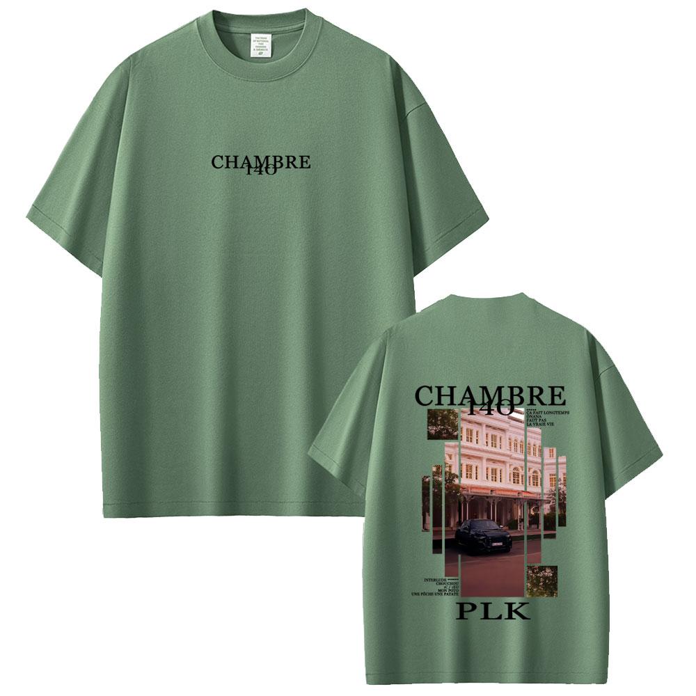Rapper PLK Chambre 140 Album Graphic Tshirt Unisex Unisex Hip Hop Fashion Pop Music T Shirts Male Vintage Casual Oversized Tshirt