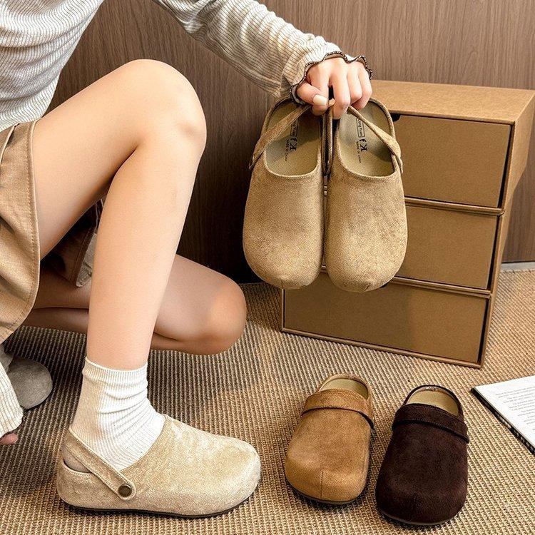 Soft Leather Version~ Small Potato Boken Shoes for Women In the Summer of 2025, the New Inner Height Will Increase, and Two Will Wear Boken Bag Head