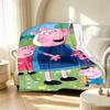 Peppa Pig Pattern Blanket for Home Decoration, Bed, Sofa, Car Travel, Camping, Suitable for All Seasons, Birthday Christmas Gift