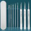 8PCS Acne Needle Cell Clip Blackhead Removal Tool Stainless Steel Acne Beauty Acne Needle Extraction