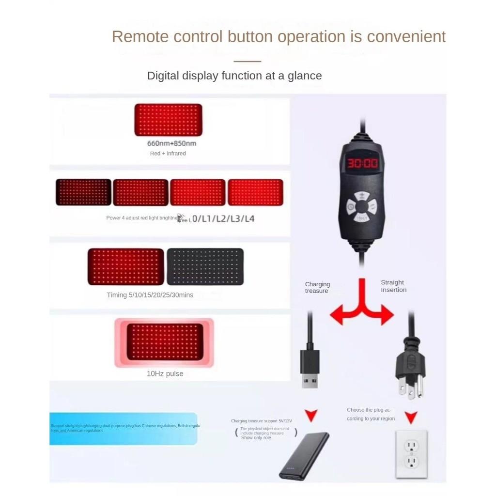 Infrared Heating Weight Loss Phototherapy Belt Infrared Red Light Therapy Pad Back Pain Relieve Waist Support Belt