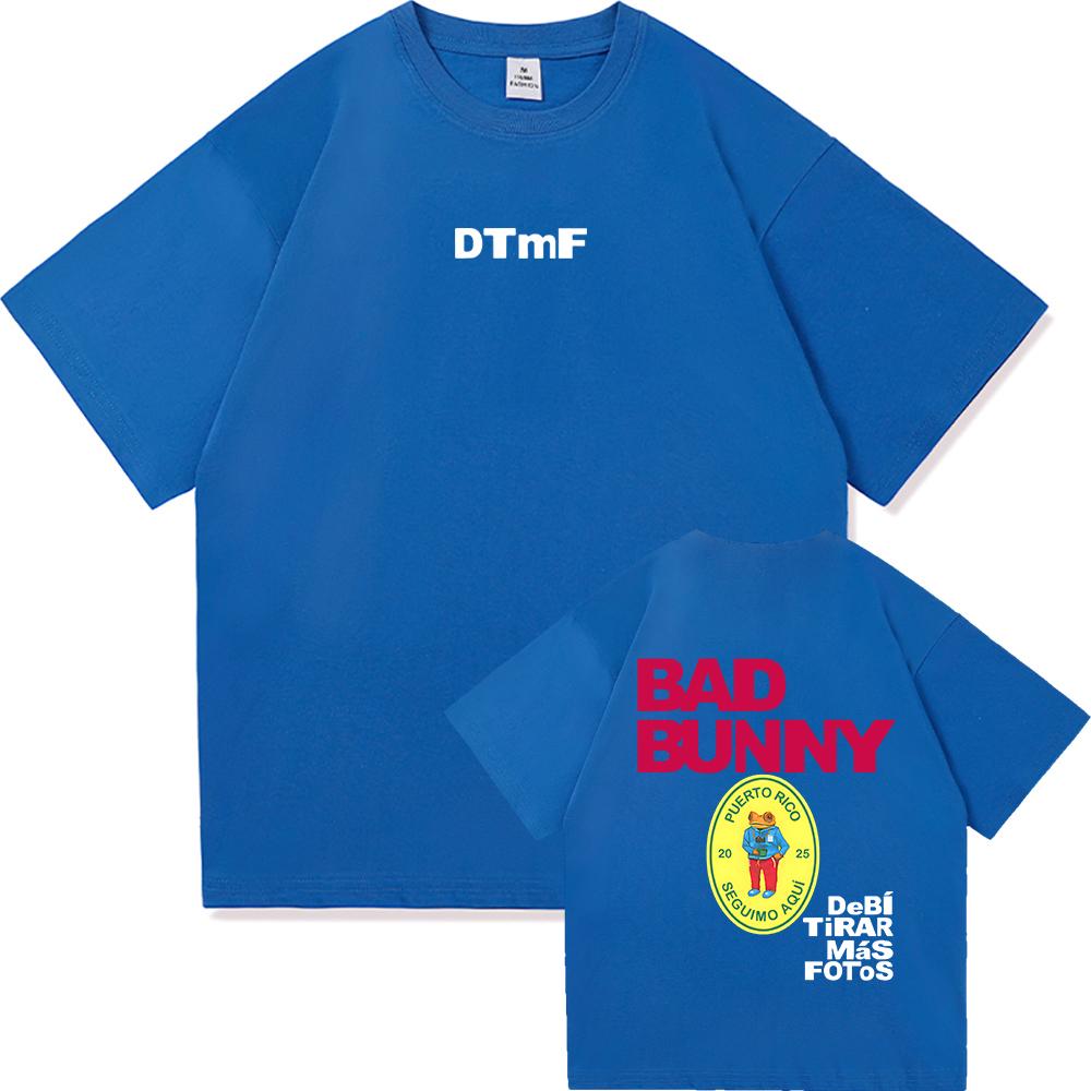 

DTMF Debí Tirar Más Fotos Bad Bunny T Shirt Fashion Men Vintage Funny Frog Tshirt Unisex DeBÍ TiRAR MáS FOToS Cotton Tees Shirts 2XL
