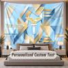 Custom Name Text Tapestry Lazio FC Personalized Polyester Wall Tapestry For Bedroom And Room