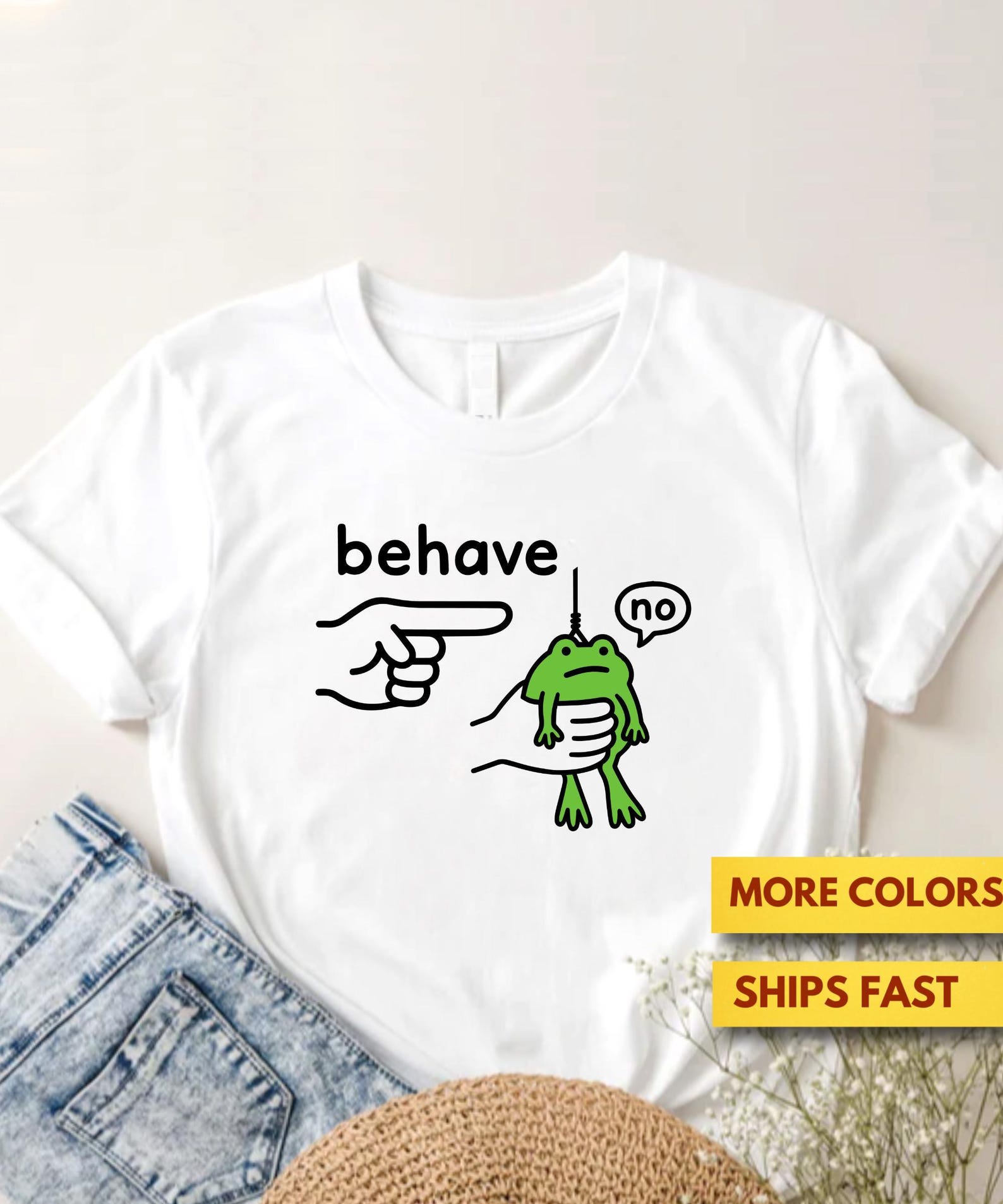 Dishonest Frog Funny Meme Shirt, Funny Frog Meme Shirt, Funny Frog Meme Behave No GifT shirt, Ultra Soft Premium Tee XL