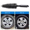 Car Tire Cleaning Brush Angled Spoke Brush Round Wheel Brush for Rim Wheel Cleaning Soft Bristles Non-Scratch Ergonomic Handle Automotive Cleaning