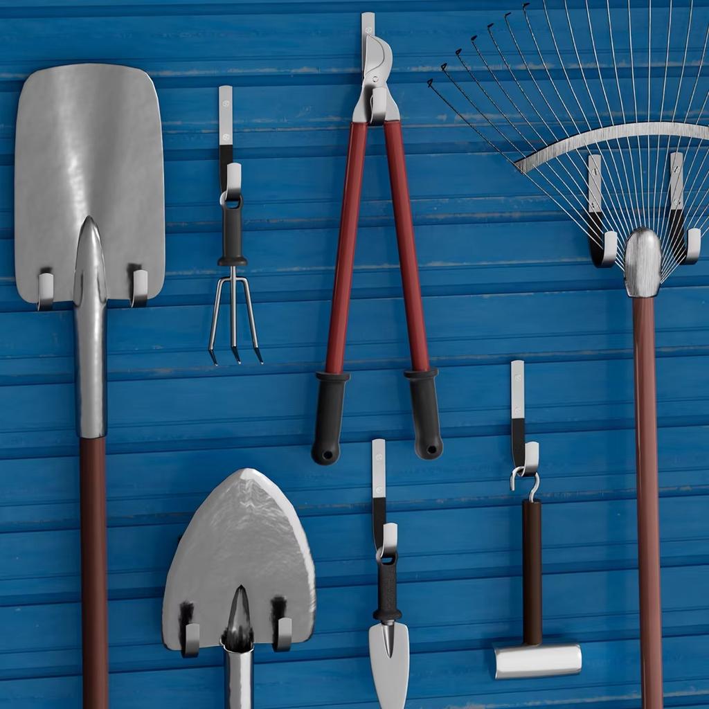 2pcs/Pair Heavy-Duty Garage Hooks for Hanging Practical Garage Storage J-Type Hook Household Organizer Hook Holder Rack Accessor