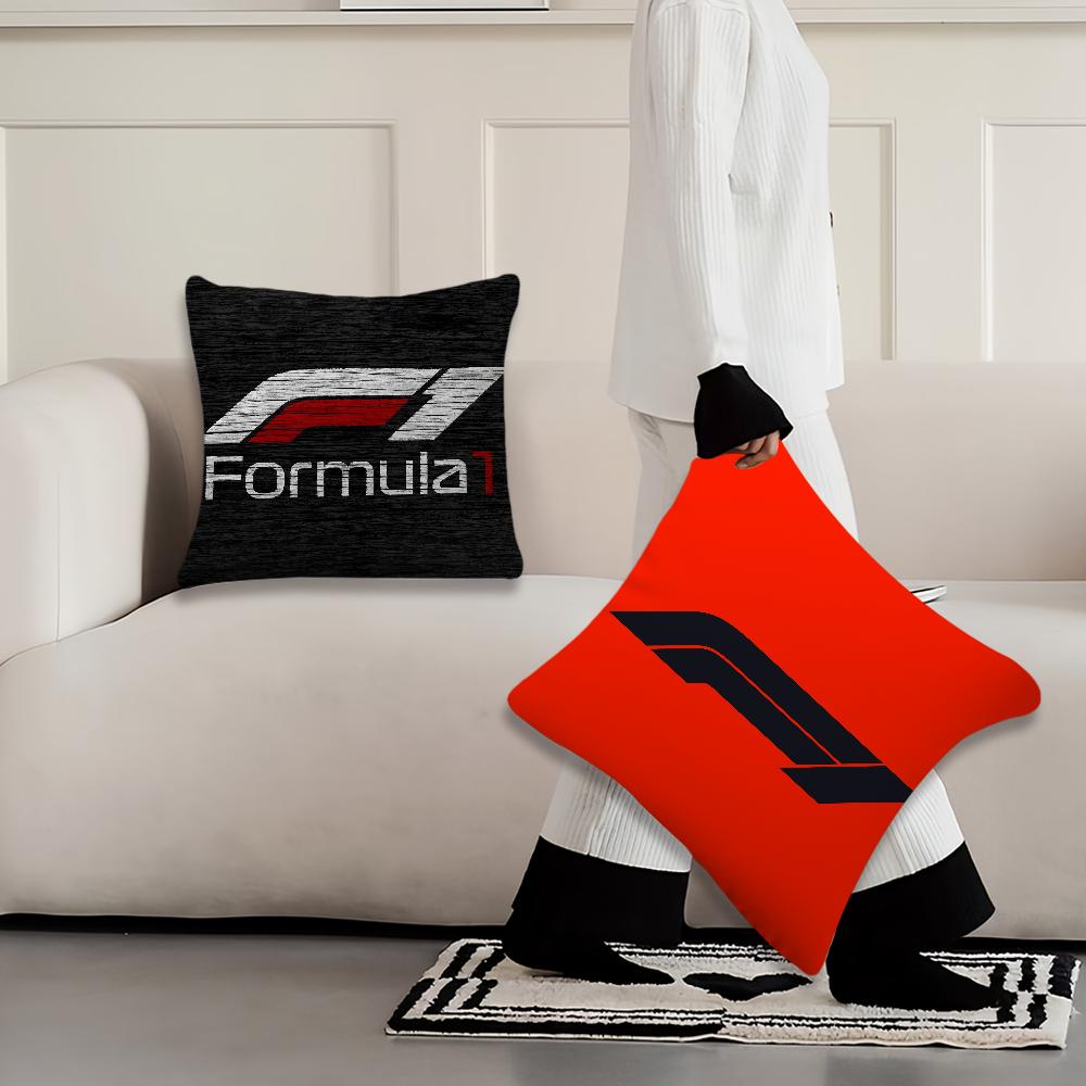 Racing F-Formula 1 Car Logo F1 Fashion Cushion Cover Living Room Headboard Office Bedroom Cushion Sofa Nap Time Pillow Case